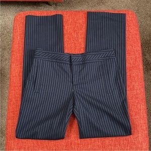 GUCCI Italy Navy Blue Pinstripe Wool Trouser Pants